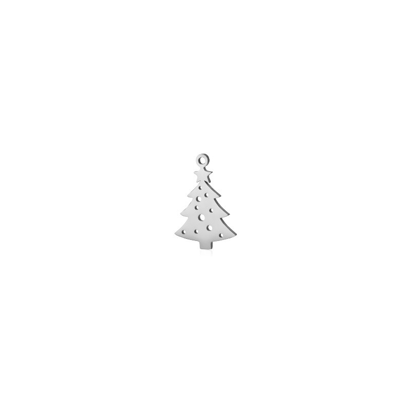Christmas tree pendant/ surgical steel 20x14mm 1 pc ASS697