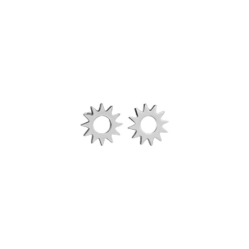 Sun stud earrings / surgical steel / 11mm 1 pair BSCHSZ078