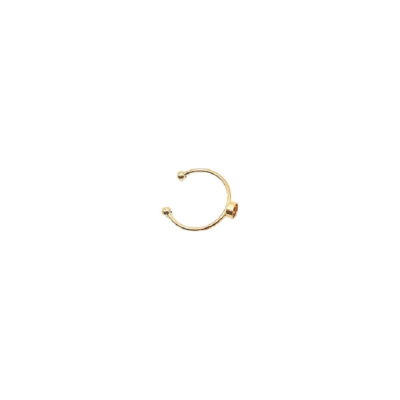 Baza pierścionka na kaboszon 4mm/ złota stal chirurgiczna/ 1szt OKPI04SCH01KG