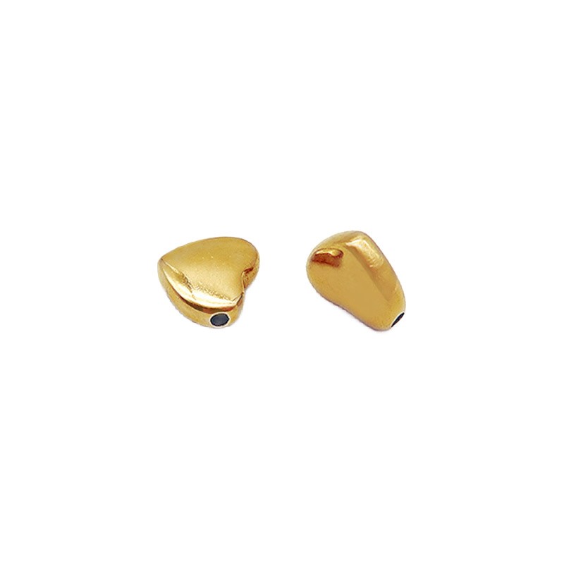 Gold heart spacer / surgical steel / 10.6mm 1 pc ASS720KG