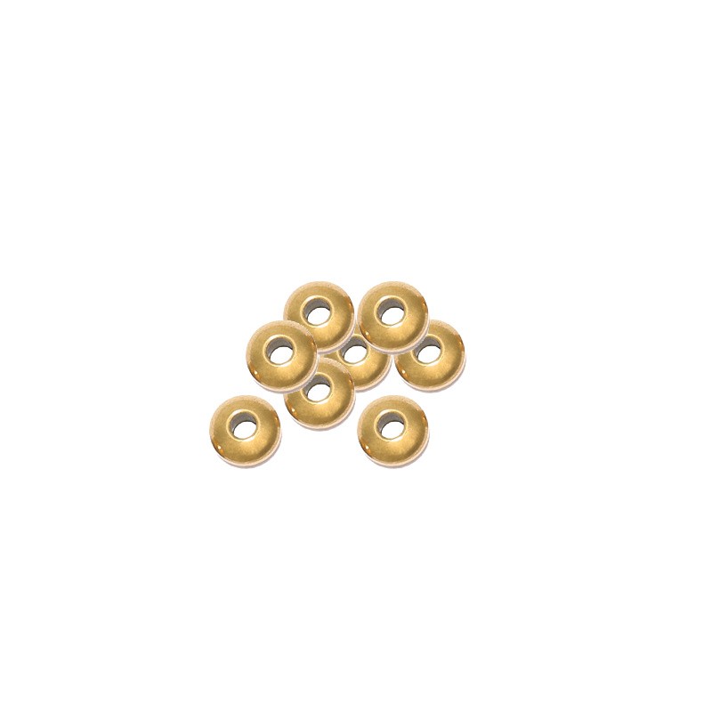 Gold tire spacer / surgical steel / 2.5x6mm 2 pcs ASS728KG