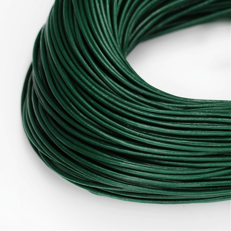 Leather strap/green/roll 82m/2mm RZ20Z05ZW
