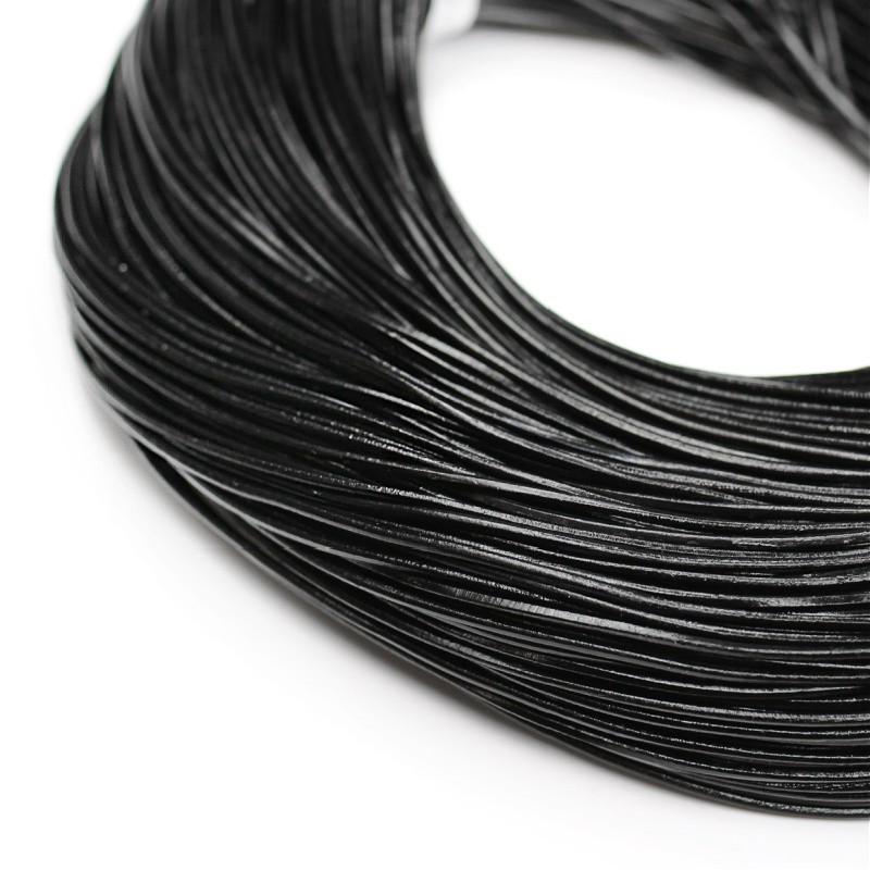 Leather strap/black/roll 82m/1.5mm RZ15S01ZW