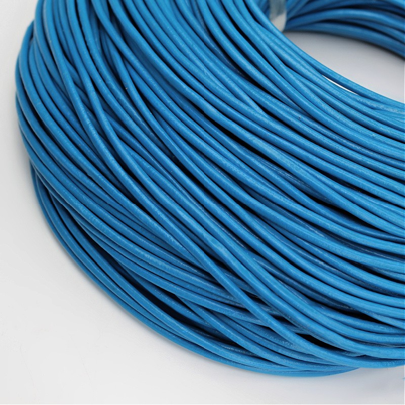 Leather strap 3mm/ blue/ 1m RZ30N02