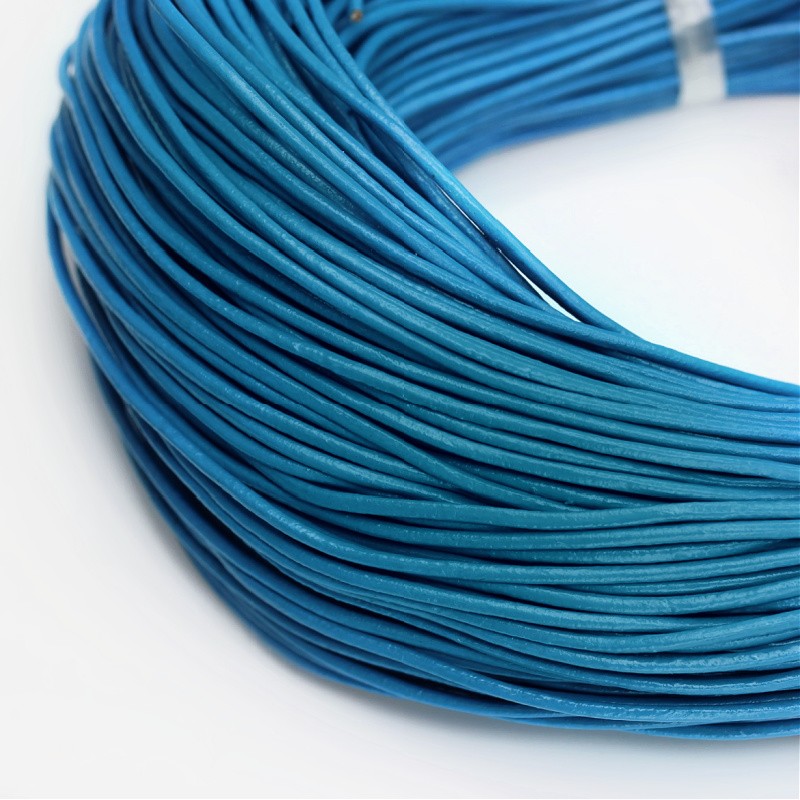 Leather strap 2mm/ blue/ 1m RZ20N04
