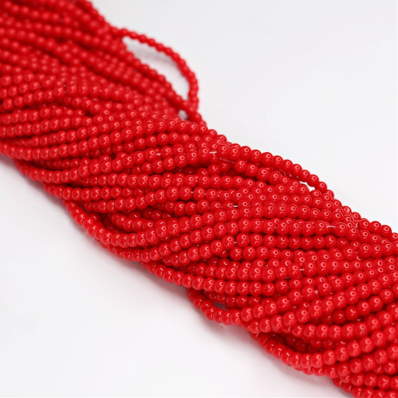 Perfect beads/ balls 4mm juicy red/ 206 pcs. SZPF0404A