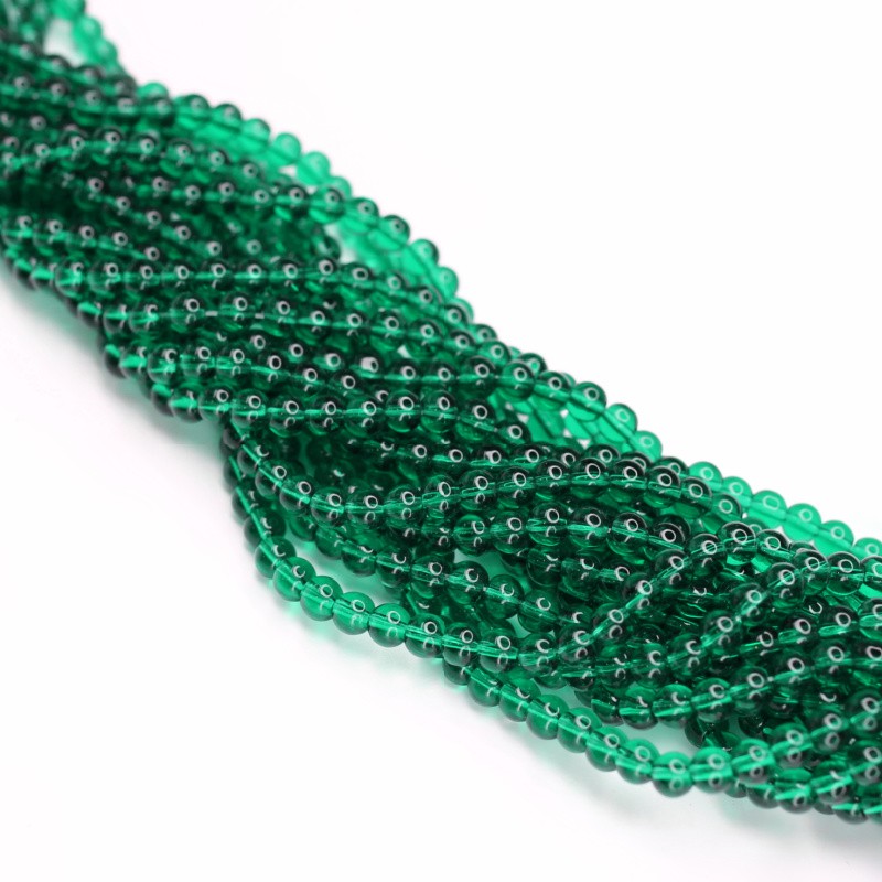 Perfect beads/ 6mm balls bottle green/ 136 pcs. SZPF0637