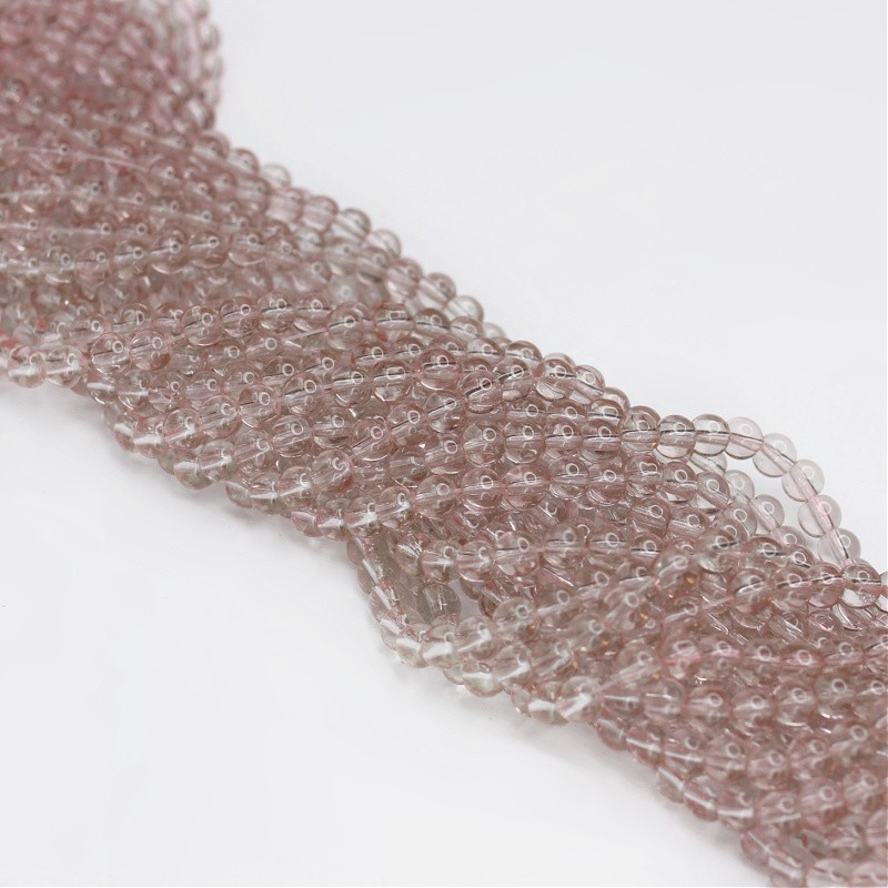 Perfect beads / 6mm balls transparent dirty pink / 146 pcs SZPF0638