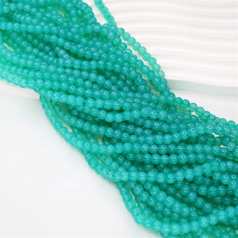 Opaline beads/ 6mm balls/ turquoise/ 140 pcs SZTO0624