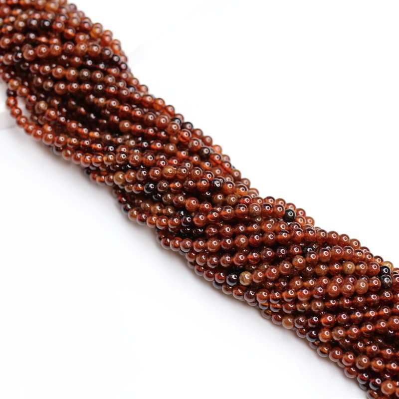 Garnet orange / ball beads approx. 4 mm / 89 pcs / KAGAO04 string