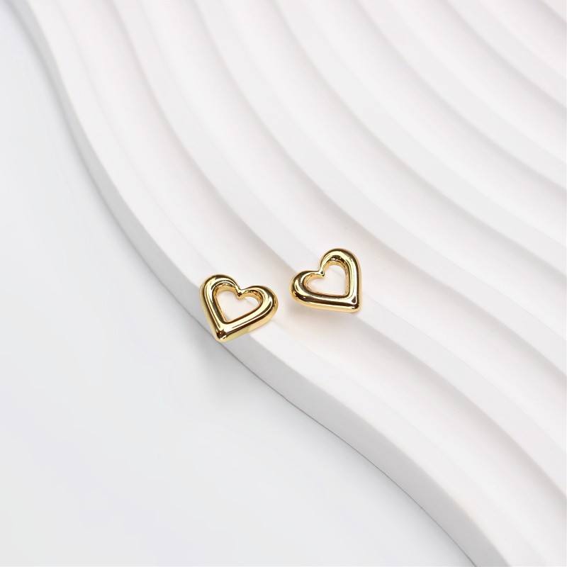Pendant connector heart/gold filled/11x10mm 1pc AMG082