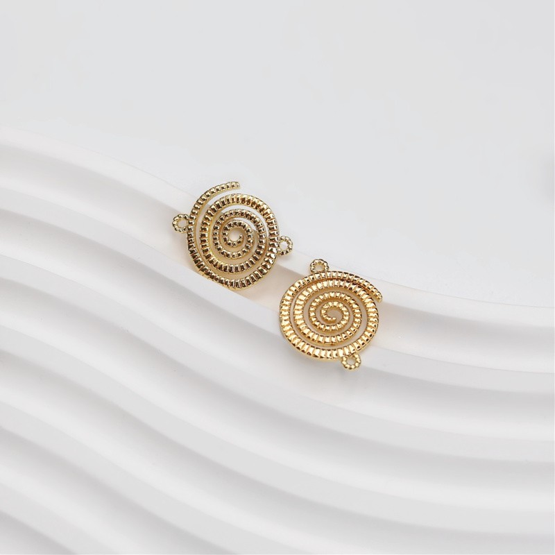 Spiral connector/gold filled/21x17.5mm 1pcs AMG092