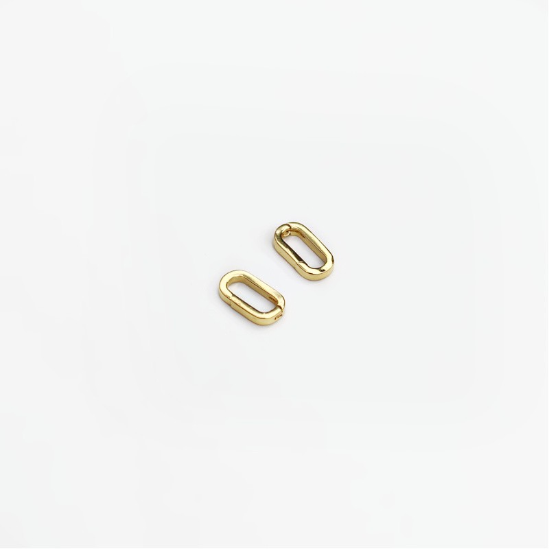 Lobster clasp/ ellipse 14x7.4mm/ gold-plated 1 pc AKGP028