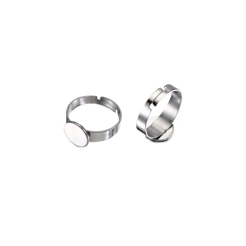 Ring base with plate 10mm/ surgical steel/ 1 pc PSCH02