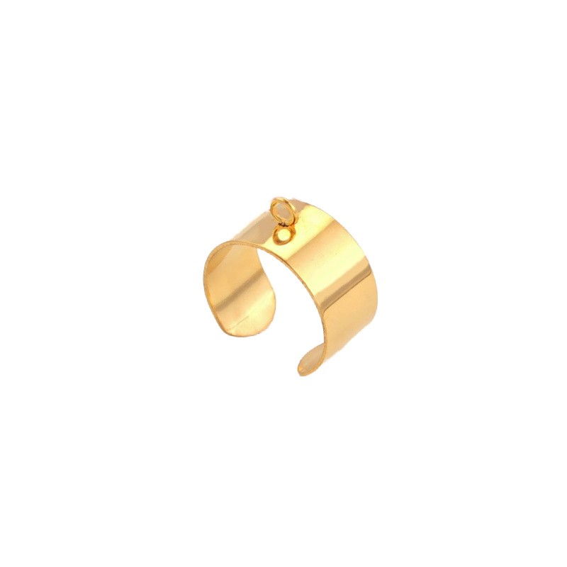 Baza pierścionka z oczkiem/ stal chirurgiczna/ złota 10mm 1szt PSCH06KG