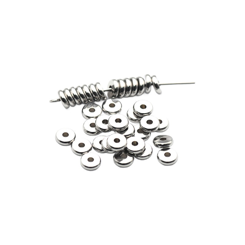Flat spacers/ surgical steel/ 8x2mm 5 pcs ASS748