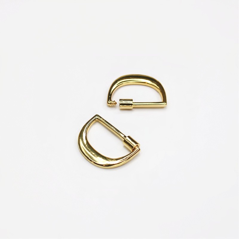 D-shaped clasp 30x22mm/gold-plated 1pc AKGP110