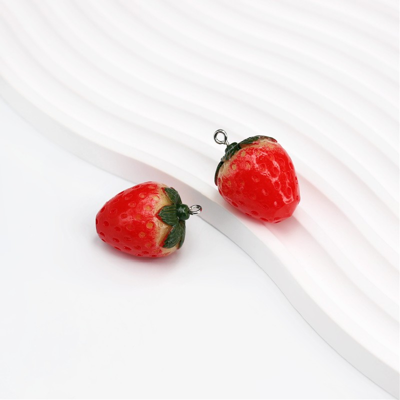 Acrylic pendant/strawberry 29x20.5mm 1pcs XYNTR01