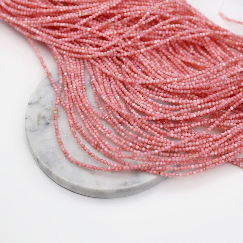 Mother of pearl beads/salmon/balls approx. 2mm/38cm/rope MUKU0220