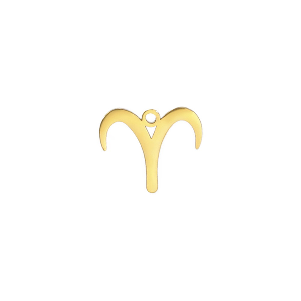 Aries pendant / zodiac sign / gold / surgical steel 13x16mm 1 pc ASS628A