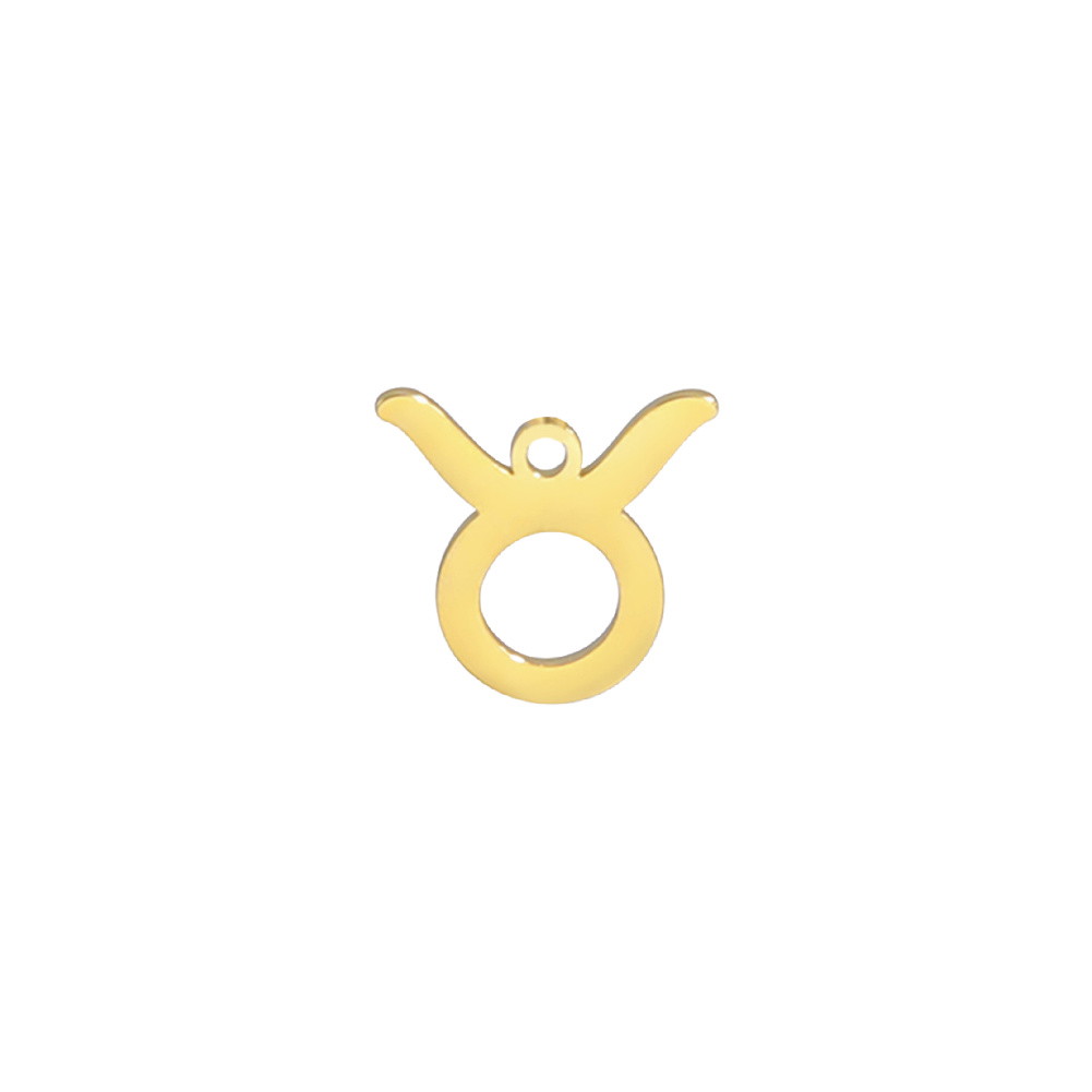 Taurus pendant / zodiac sign / gold / surgical steel 13x14mm 1 pc ASS628B