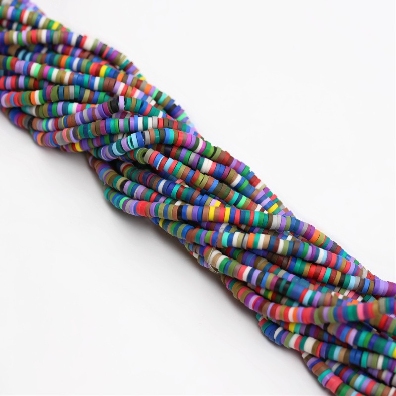 Katsuki beads/ Stripes/ Valparaiso/ 3mm discs/ 40cm string/ MOKA03005