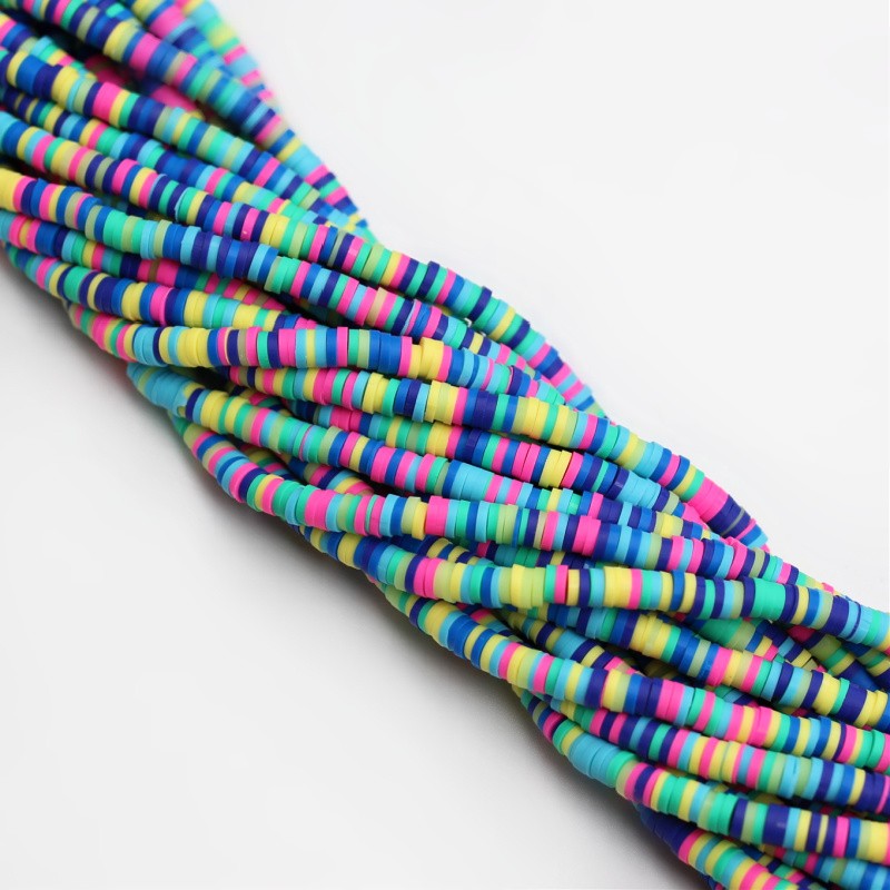 Katsuki beads/ Stripes/ Capri/ discs 4mm/ string 40cm/ MOKA04213