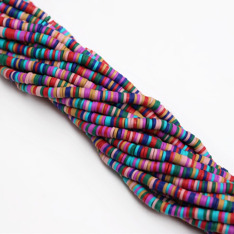 Katsuki beads/ Stripes/ Laguna Colorada/ 4mm discs/ 40cm string/ MOKA04217