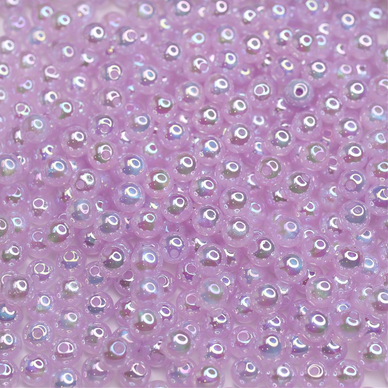 Acrylic ball beads / iridescent with glitter / purple / 8mm 10 pcs. XYPLKF0806