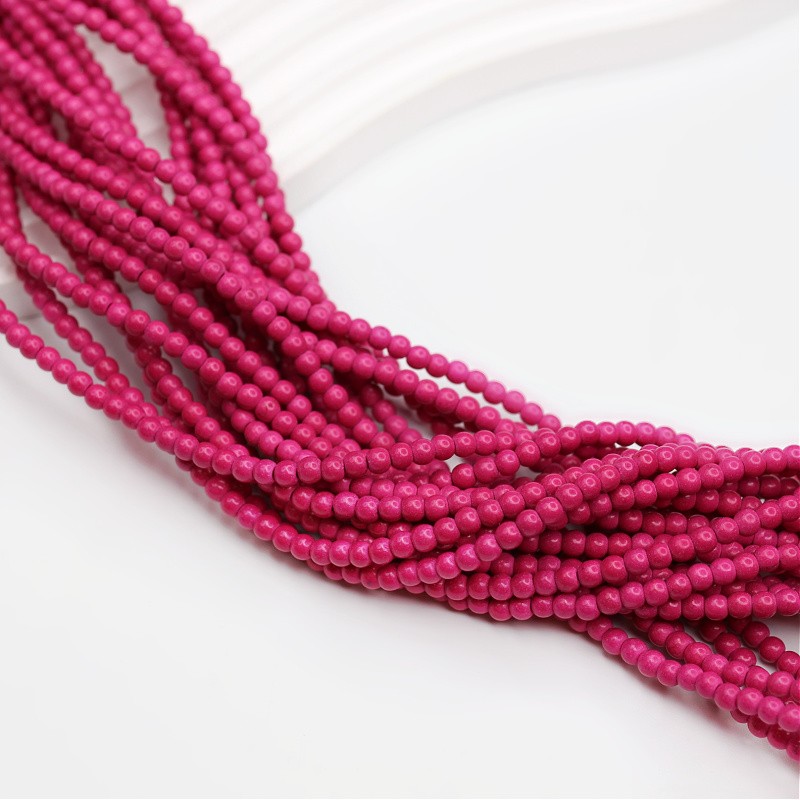 Raspberry howli beads/balls 4mm, 100pcs/rope HOMAKU04