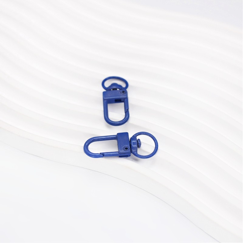 Keychain clasp/navy blue enameled/32x13mm 1pc ZAPBRK83K