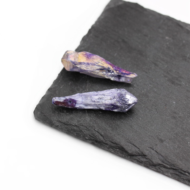 Amethyst quartz/ pendants drops 37-53mm 1 pc KAKR86B