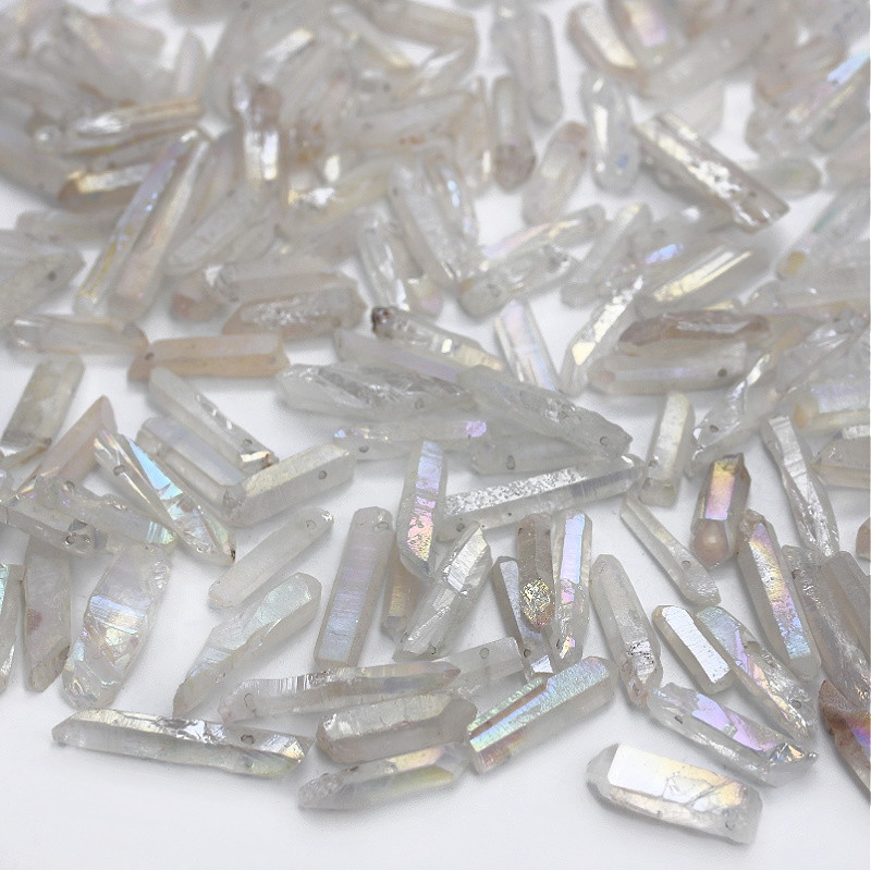 Angel quartz/ rainbow aura/ icicles 19-37mm/ 1 pc KAKR131