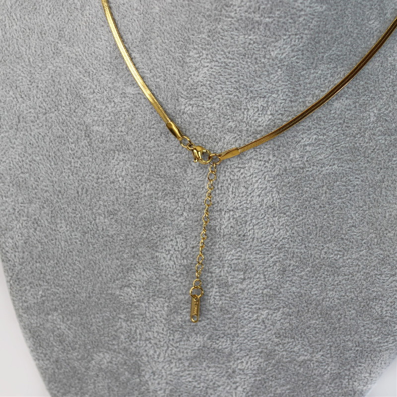 Snake necklace gold/surgical steel 45cm BGN052