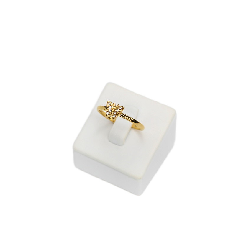 Adjustable gold ring / small butterfly / 20x6mm 1pc ASSEP015