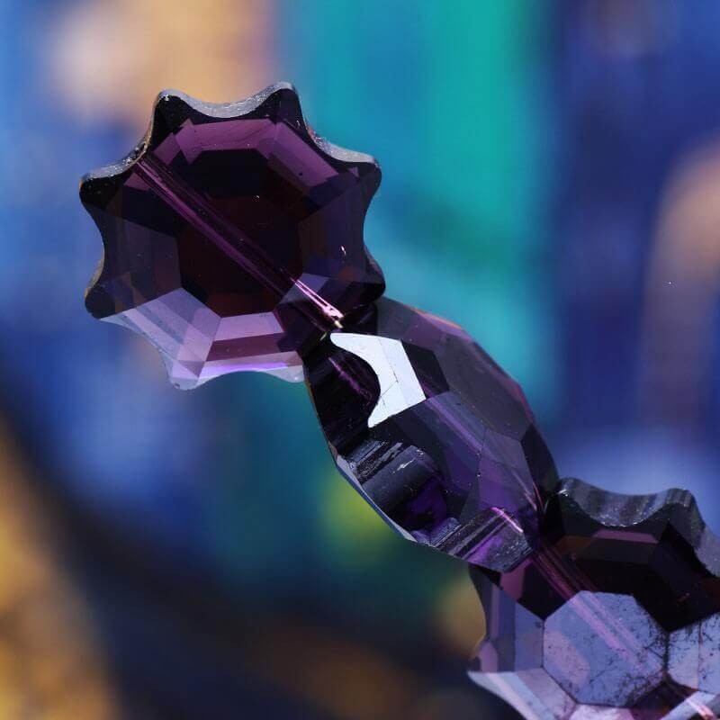 Cut crystal glass sun violet AB 18x9mm 1pcs SZSZSN2002