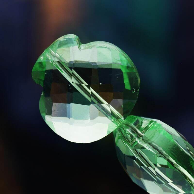 Ladybug bead, cut crystal glass, mint 18x18x9mm 1pc SZSZV1801
