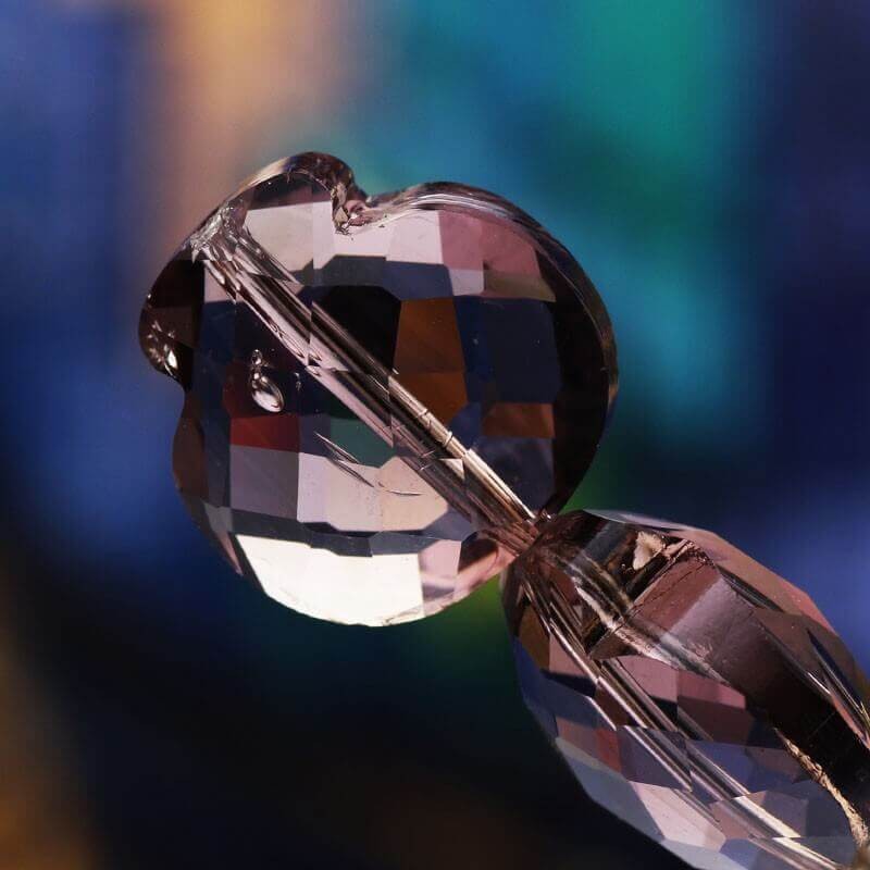 Ladybug bead made of cut crystal glass violet 21x18x9mm 1pc SZSZV1804