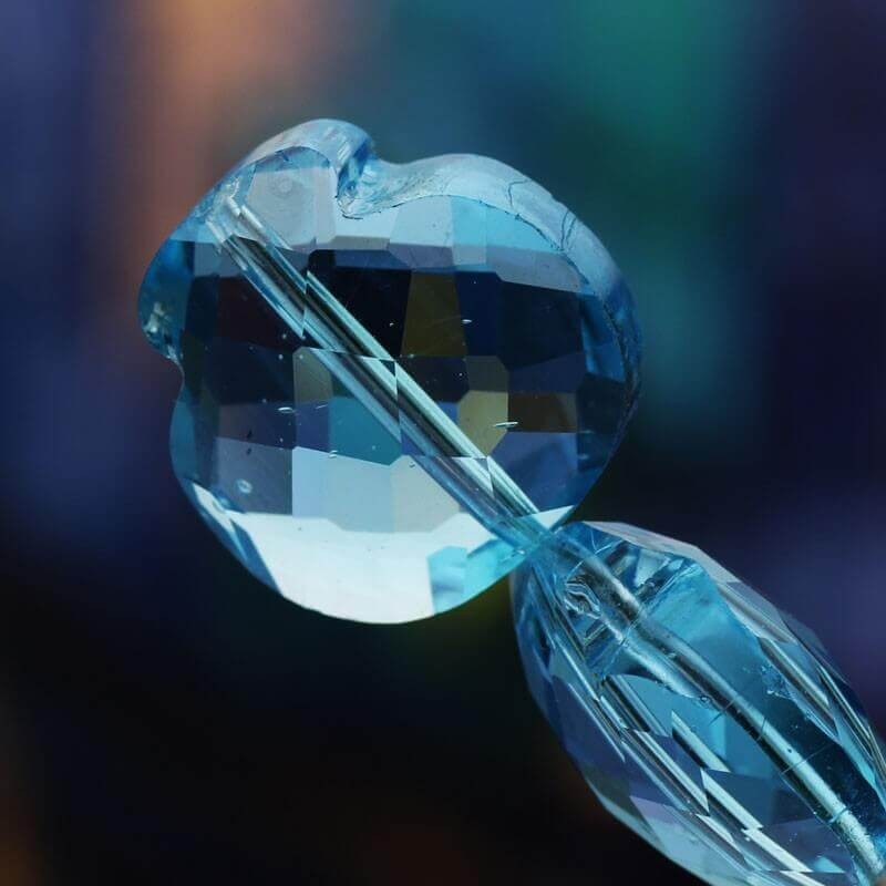 Ladybug bead made of cut crystal glass blue 22x18x9mm 1pc SZSZV1805
