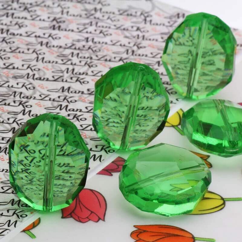 Owal szlifowany kryształowy jasna zieleń 20x16x10mm szkło kryształowe 1szt SZSZOW2001