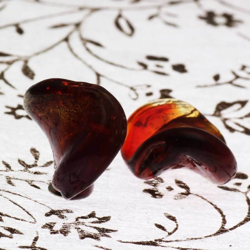 Venetian glass beads maroon 16x13mm 1pc SZWESW006