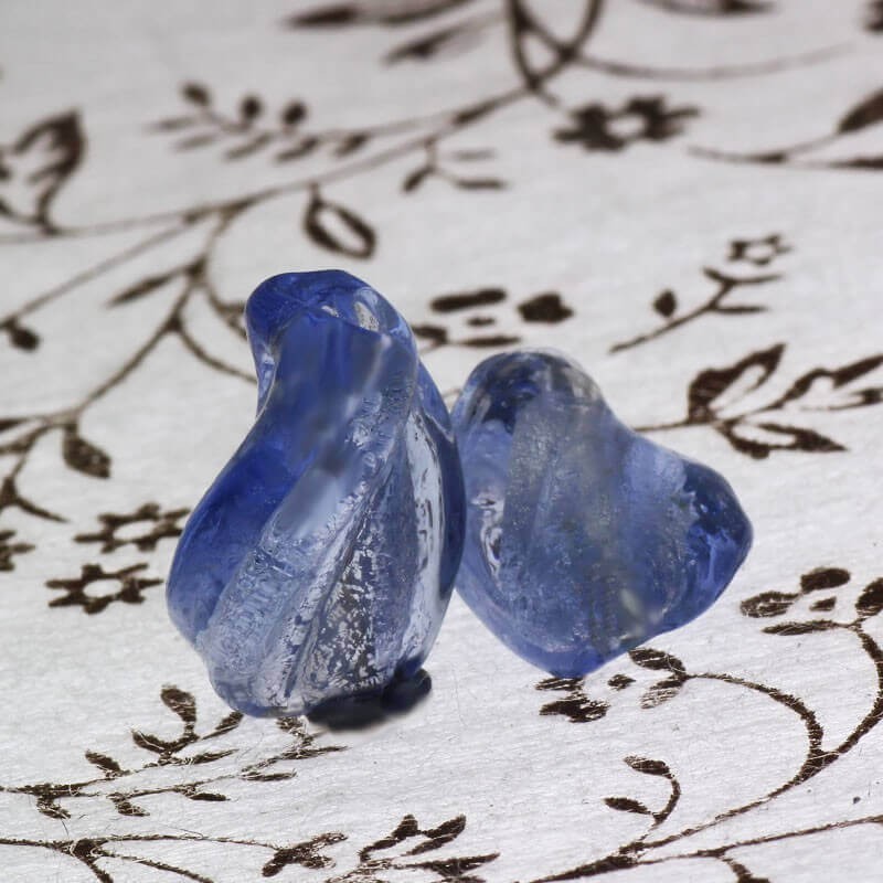 Venetian glass beads blue 17x12mm 1pcs SZWESW015