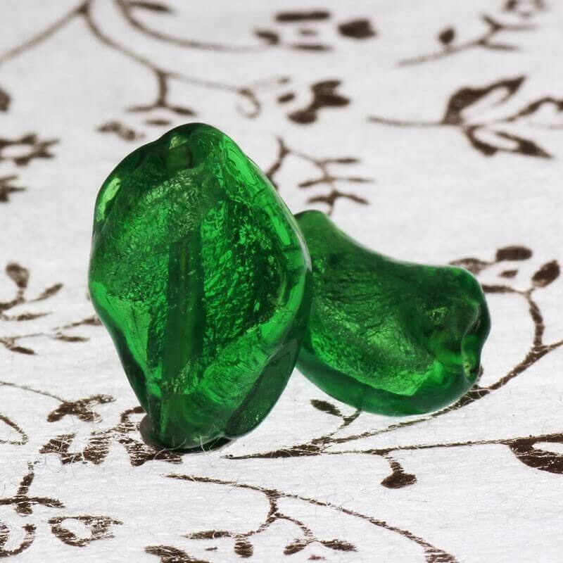 Venetian glass beads green 15x16mm 1pcs SZWESW027