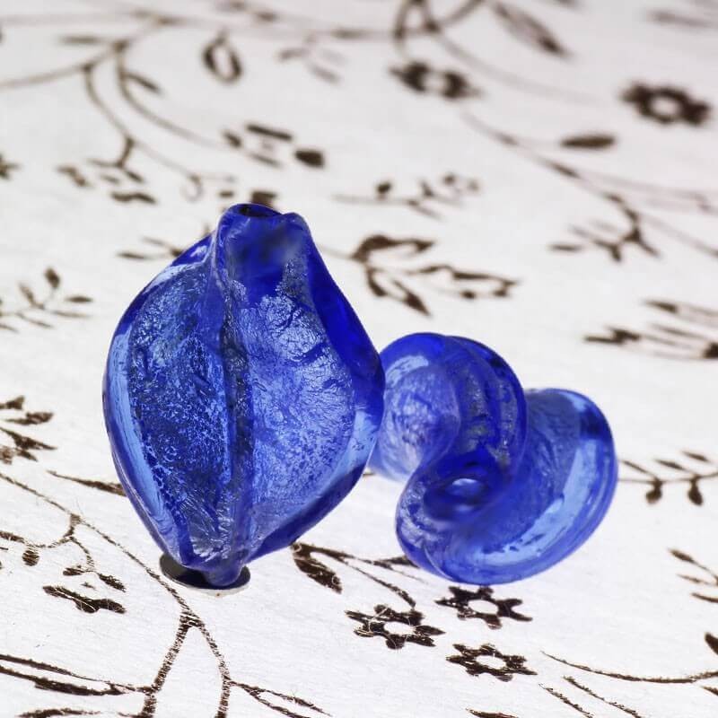 Venetian glass beads blue 20x15mm 1pcs SZWESW030