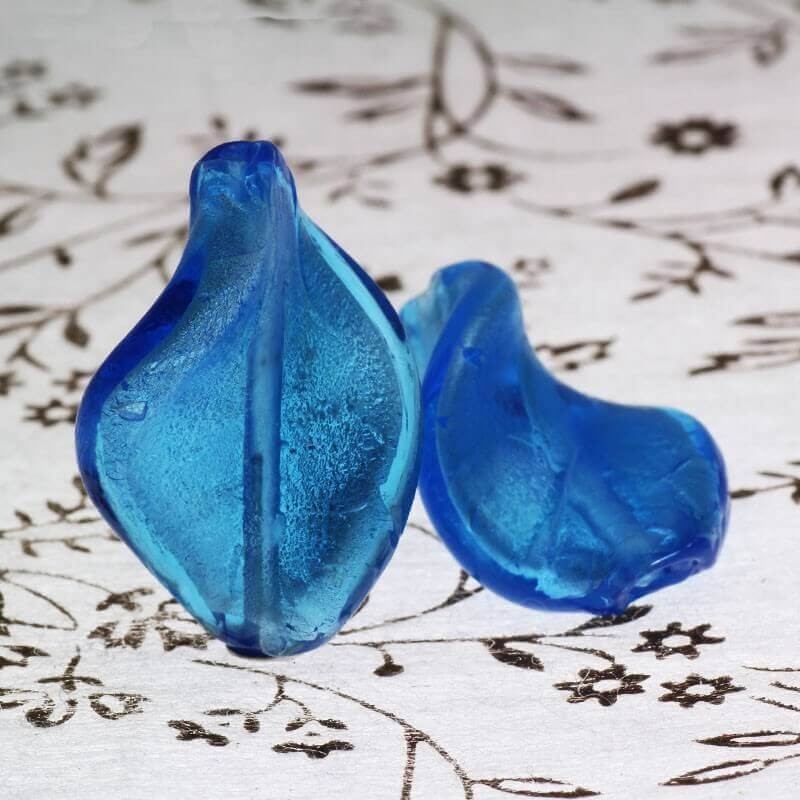 Venetian glass beads blue 30x20mm 1pcs SZWESW031