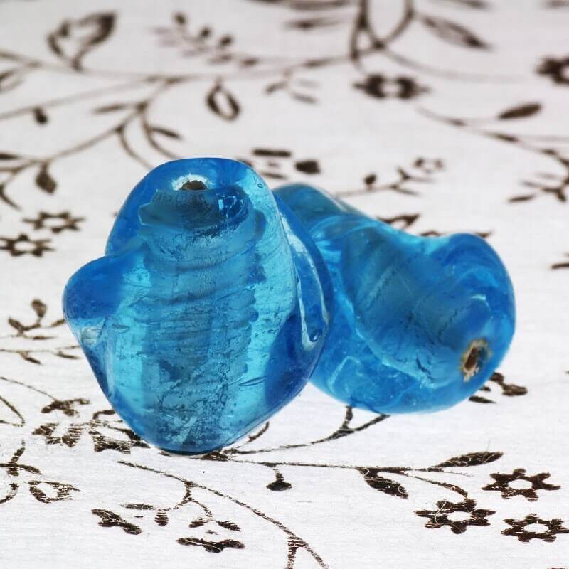 Venetian glass beads blue 20x18mm 1pcs SZWESW032