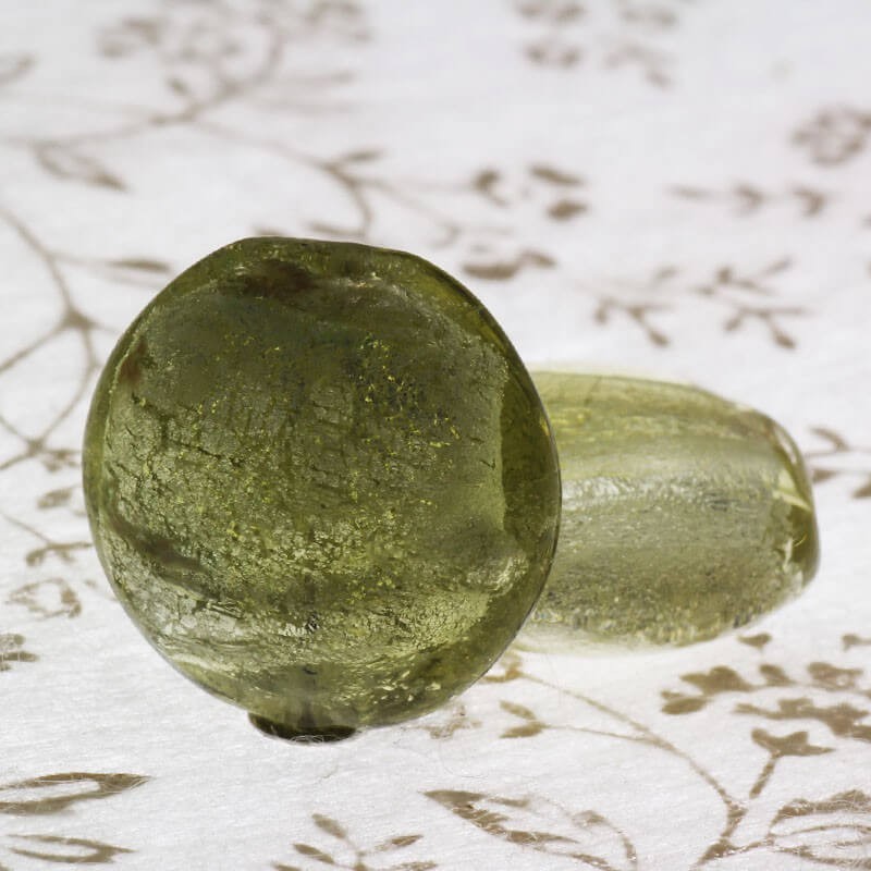 Venetian glass beads Mentosa olive 20x10mm 2pcs SZWEME026