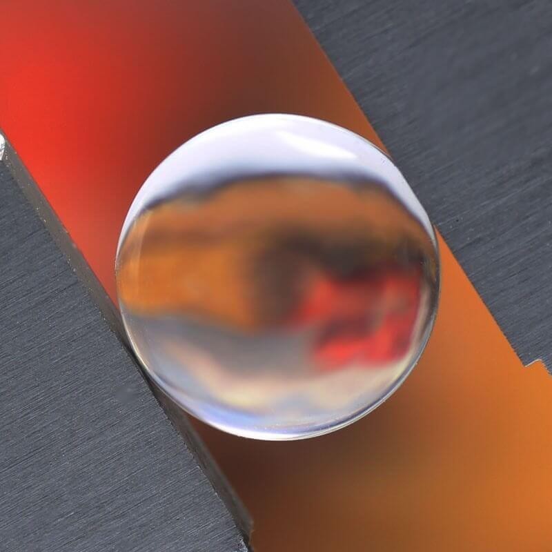 Cabochon, transparent glass round 10mm 1pc KBSZ10