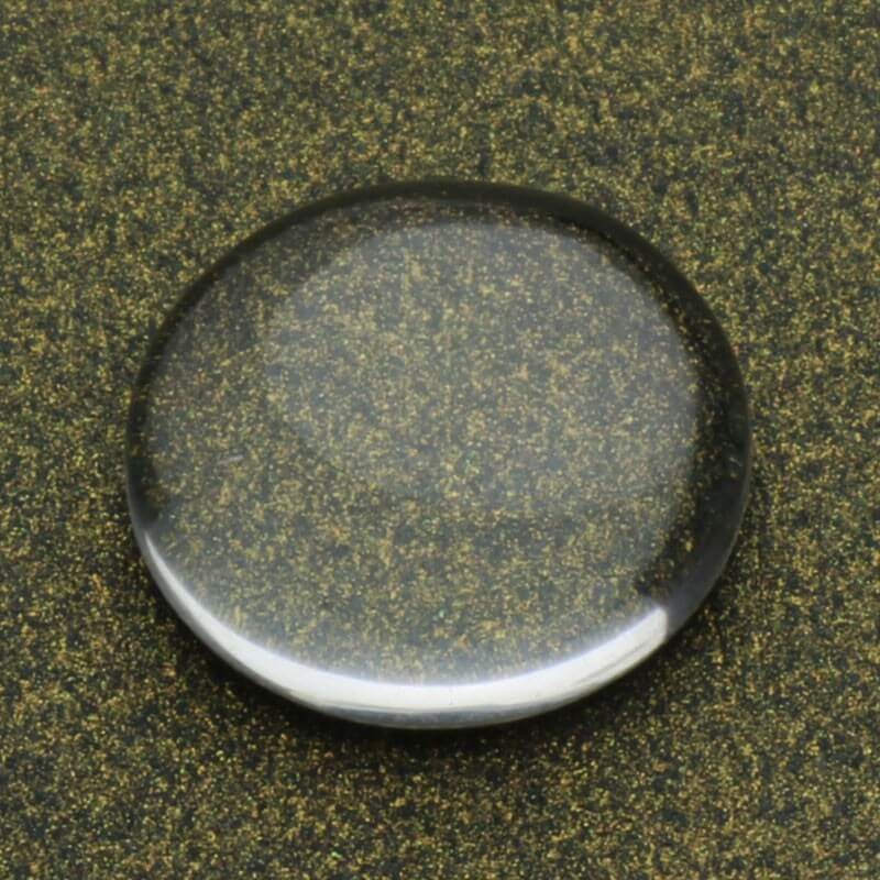 Cabochon, transparent glass round 10mm 1pc KBSZ10