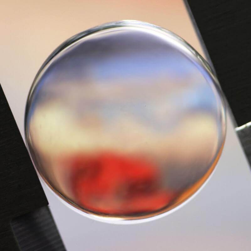 Cabochon, transparent glass round 16mm 1pc KBSZ16